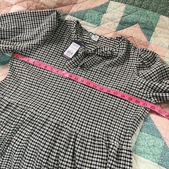 NWT Smash + Tess Valentina Puff Sleeve Top Womens M Gingham Babydoll Tunic - Picture 7 of 8